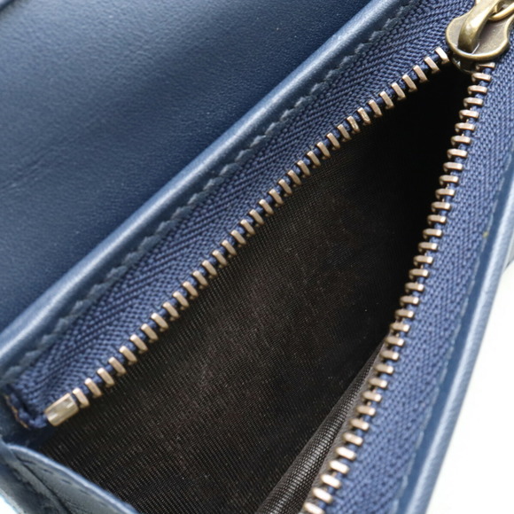 Gucci GG Marmont Denim Leather Bifold Wallet Light Blue - Picture 6 of 8